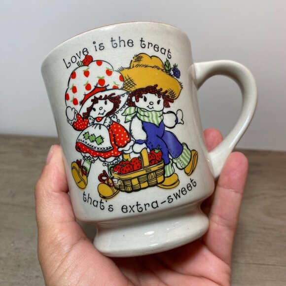 1980s Strawberry Shortcake Mug - Love is the Treat Thats Extra Sweet - Picture 1 of 5